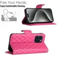 thumbnail image 4 of compatible iPhone 15 Plus Rhombic Texture Flip Leather Phone Case with Lanyard Cheap and fine, 4 of 5