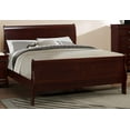 thumbnail image 2 of GTU Furniture Classic Louis Philippe Styling Deep Cherry 5Pc Queen Bedroom Set, 2 of 6