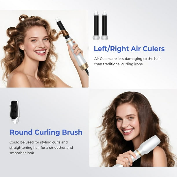 5-in-1 Hair Dryer Brush Set, Blow Dryer Brush with Air Style Wrap