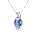 thumbnail image 3 of SuperJeweler 1/2 Carat Oval Shape Tanzanite Necklace in Sterling Silver, 18 Inches For Women, 3 of 5