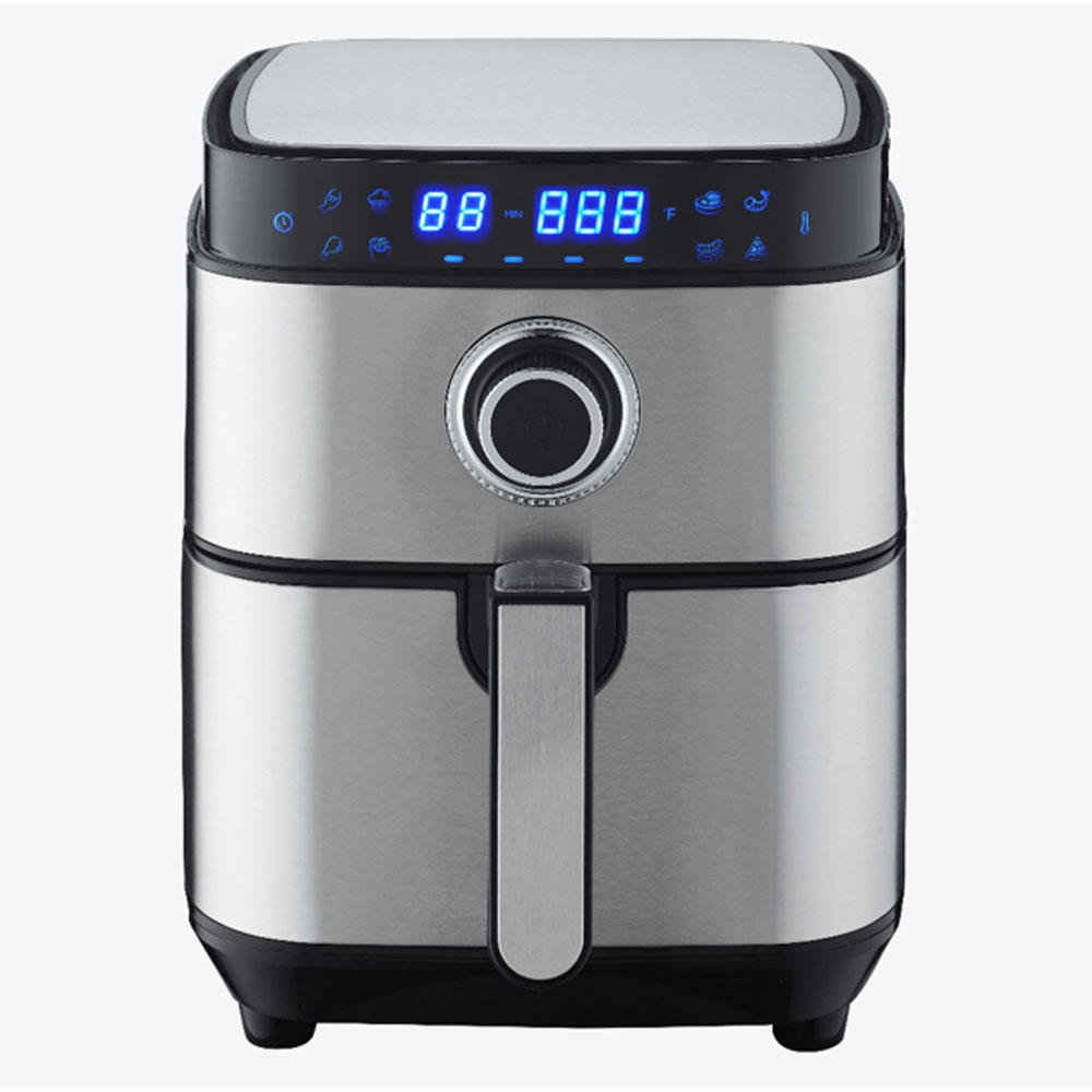 MOOSOO 4.7qt Stainless Steel Air Fryer Oilless Air Cooker with 10 Preset MA13