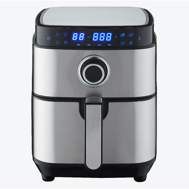 MOOSOO 4.7qt Stainless Steel Air Fryer Oilless Air Cooker with 10