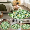 thumbnail image 6 of St. Patrick's Day Washable Area Rug&nbsp;3 ft Watercolor Spring Lucky Shamrocks Love Heart Green Hats Soft Round&nbsp;Rugs for Living Room, Non Slip Carpet for Bedroom&nbsp;Entryway Dining Room, 6 of 9