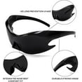 thumbnail image 4 of FEISEDY Futuristic Sunglasses, Fashion Alien Y2K Wrap Around for Women Men B4135, 4 of 7