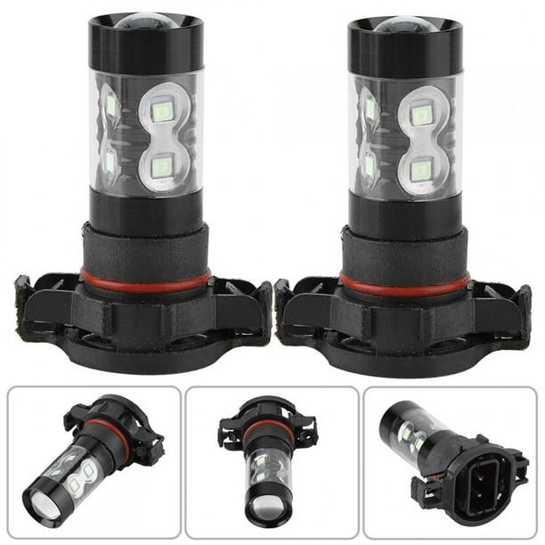 H16 5202 Bombillas de faros LED, 2 piezas 8000K Azul hielo 100W 20LED Bombillas de faros Kit Faros antiniebla Lámpara de conducción de automóviles Ecomeon no