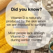 Basic Health Brands Happy Sunshine Vitamin D3 Supplement 2000 IU, Immune & Bone Support - 30 Count