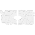 thumbnail image 2 of 36"W x 24"H x 7"ID x 12 3/4"C x 1"P Novo Architectural Grade PVC Contemporary Ceiling Medallion, Two Piece, 2 of 11