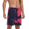 thumbnail image 2 of Vsdgher Short de Pyjama pour Hommes Imprimé Rock Skull Guitariste Bas de Pyjama Léger avec Poches-4TG, 2 of 6