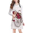 thumbnail image 1 of HATIART Beautiful Vintage Bicycle and Roses First Date Unisex Adjustable Bib Apron with Pockets for Women Men Girls Chef for Cooking Baking Gardening Crafting, 1 of 2