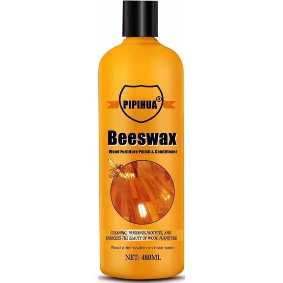 Beeswax Polish and Conditioner for Wood Furniture - Waterproof & Restorer Wood Wax, Multipurpose Beeswax Furniture Polish and Cleaner for All Types and Colours, 16.23 Fl Oz