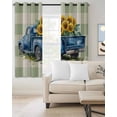 thumbnail image 2 of Blue Truck Yellow Sunflower Blackout Curtains for Bedroom Living Room Darkening Curtains 90 Inch Sage Green Plaid Vintage Summer Black Out Window Curtain Privacy Window Treatment Drapes 52"x90"x2, 2 of 9