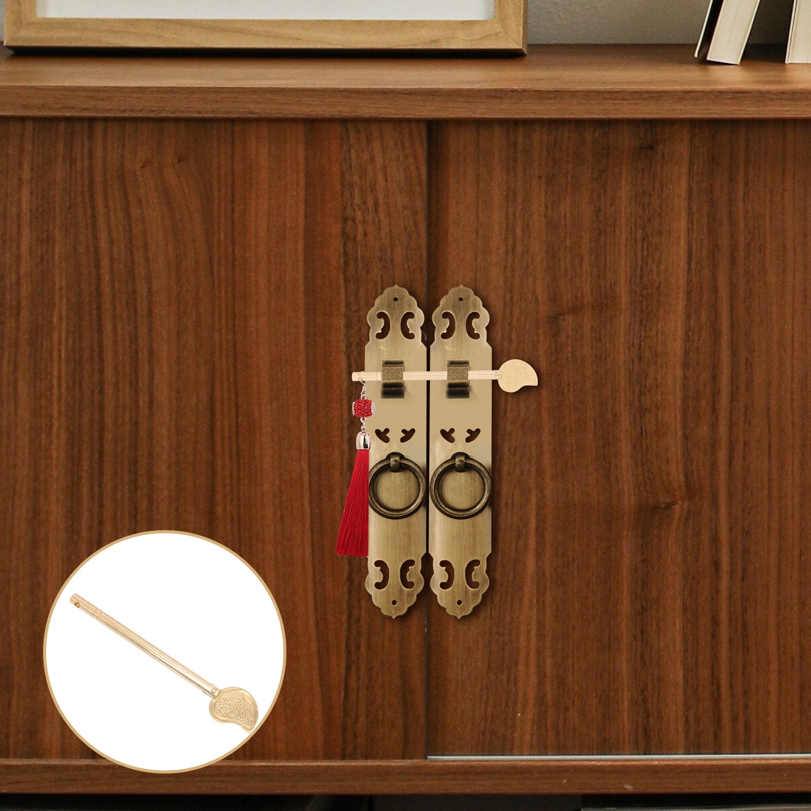 4 Pieces Chinese Wardrobe Door Bolt Plates Shoe Cabinet Lock