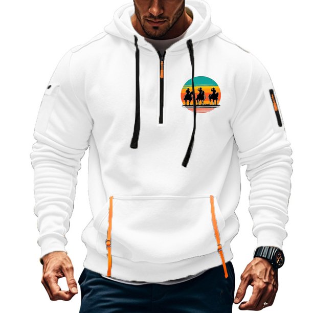 Sudadera con capucha para hombre, sudadera con capucha de manga larga estampada, sudadera con capucha de bolsillo, ropa de trabajo, sudadera con capucha para hombre, blusa de poliéster