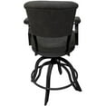 thumbnail image 2 of Miami Bar Height 30" Swivel Tilt Metal Bar Stool-Charcoal Gray Fabric-Gray Frame, 2 of 3