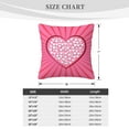 thumbnail image 4 of ZICANCN Pink Heart Decorative Throw Pillow Covers, Bed Couch Sofa Decorative Knit Pillow Covers for Living Room Farmhouse, 20"x20", 4 of 8