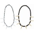 thumbnail image 1 of Novedad de 2 uds., collar de cuentas de dientes tribales artificiales, collar de diente de cuerno de colmillo Vintage, disfraz de Halloween, regalo de mordaza Unisex Sincero Electrónica, 1 of 5