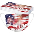 thumbnail image 3 of HUGFEGWE 50Pcs 4th of July Disposable Adults Face Masks,3 Ply Protective Disposable Face Masks with Independence Day Patriotic Designs (Independence Day M) CJB91-40817, 3 of 7