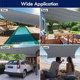 thumbnail image 5 of HOMEYA Sun Shade Sail Rectangle 8' x 12' Outdoor Garden Patio Party Sunscreen Awing Triangle Canopy 98% UV Block with Free Rope, 5 of 6