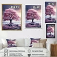 thumbnail image 4 of Designart "Pink Tree delicate Whispers I" Landscape Trees Floater Framed Wall Art Living Room, 4 of 7