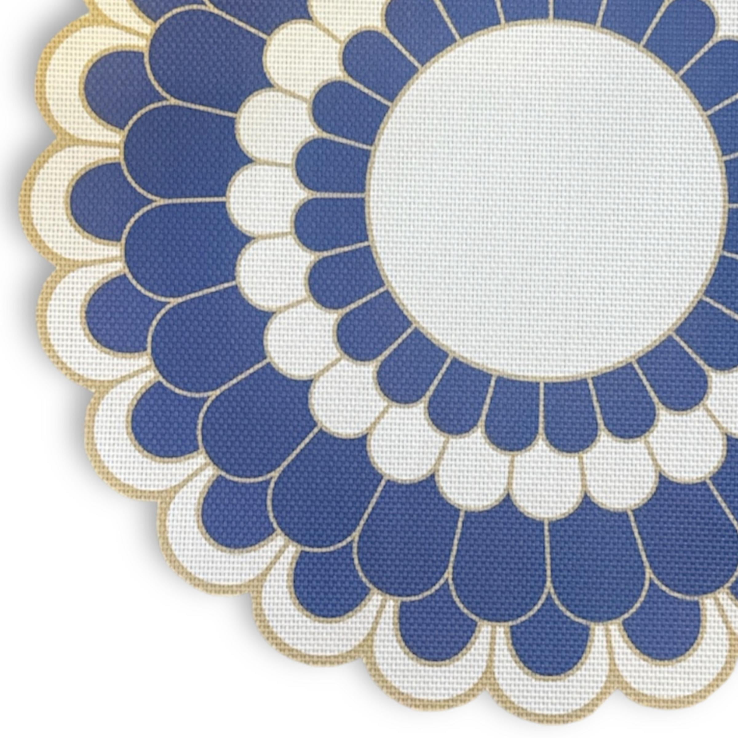 Dainty Home Set of 6 Placemats | Elegant and Durable | 15x15 in Round Woven Non-Slip Washable Place Mats | Tear-Resistant Heat | Resistant Placemats