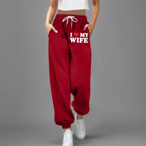WILLBEST Pantalones Deportivos Casuales para Mujer, Forrados, de Pierna Ancha y Recta, de Cintura Alta, con Bolsillos para Un Uso Diario Cómodo. Grande