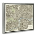 thumbnail image 3 of Stupell Industries Vintage Blueprint Plant of London Map Painting Gray Floater Framed Canvas Art Print Wall Art, 21 x 17, 3 of 9