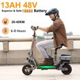 thumbnail image 5 of Electric Scooter 700W, 45KM/H Speed, 20-40KM, 13Ah, 10" Tires, Dual Braking, Wireless Speaker, Back Trunk – E-Scooter for Adults, Teens & Kids, Ideal for Commuting & Adventures, 5 of 12