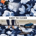 thumbnail image 5 of Navy Blue Spring Floral Outdoor Rug for Patio/Deck/Porch, Non-Slip Large Area Rug 5 x 8 Ft, Summer Botanical Abstract Flowers Indoor Outdoor Rugs Washable Area Rugs, Camping Rug Carpet Runner, 5 of 8