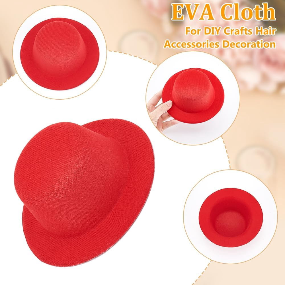 8Pcs 8 Colors EVA Cloth Mini Hat Fascinator Base for DIY  display picture 2