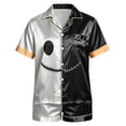 thumbnail image 4 of CQXIDFH Fall Pajamas Women Halloween Print Pajama Set Short Sleeve Top with Elastic Waist Shorts Festive Loungewear Home Lounging Sleepwear, 4 of 4