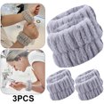 thumbnail image 1 of Banda para El Sudor Absorbente Franela Impermeable para Lavarse La Cara (gris) 6 Uds., 1 of 9