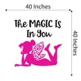 thumbnail image 4 of Girls The Magic is in You Cute Quotes & Sayings Wall Decal Decoration Winged Pink Fairy Cartoon Vinyl Wall Decal Lasts Years and Easily Removable - Size: 40 In(W) x 40 In(H), 4 of 5