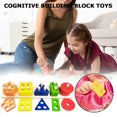 thumbnail image 2 of Juego de juguetes de matemáticas de clasificación de formas geométricas de madera para bebés Montessori educativo (F) Tmvgtek juguetes de los niños, 2 of 9