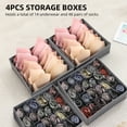 thumbnail image 4 of Bolsa de almacenamiento 4 Uds cajas de almacenamiento 2 uds 7 compartimentos cajas de almacenamiento de ropa interior y 2 uds 24 compartimentos cajas de almacenamiento de calcetines separadores de caj Abanopi Bolsa de almacenamiento, 4 of 7