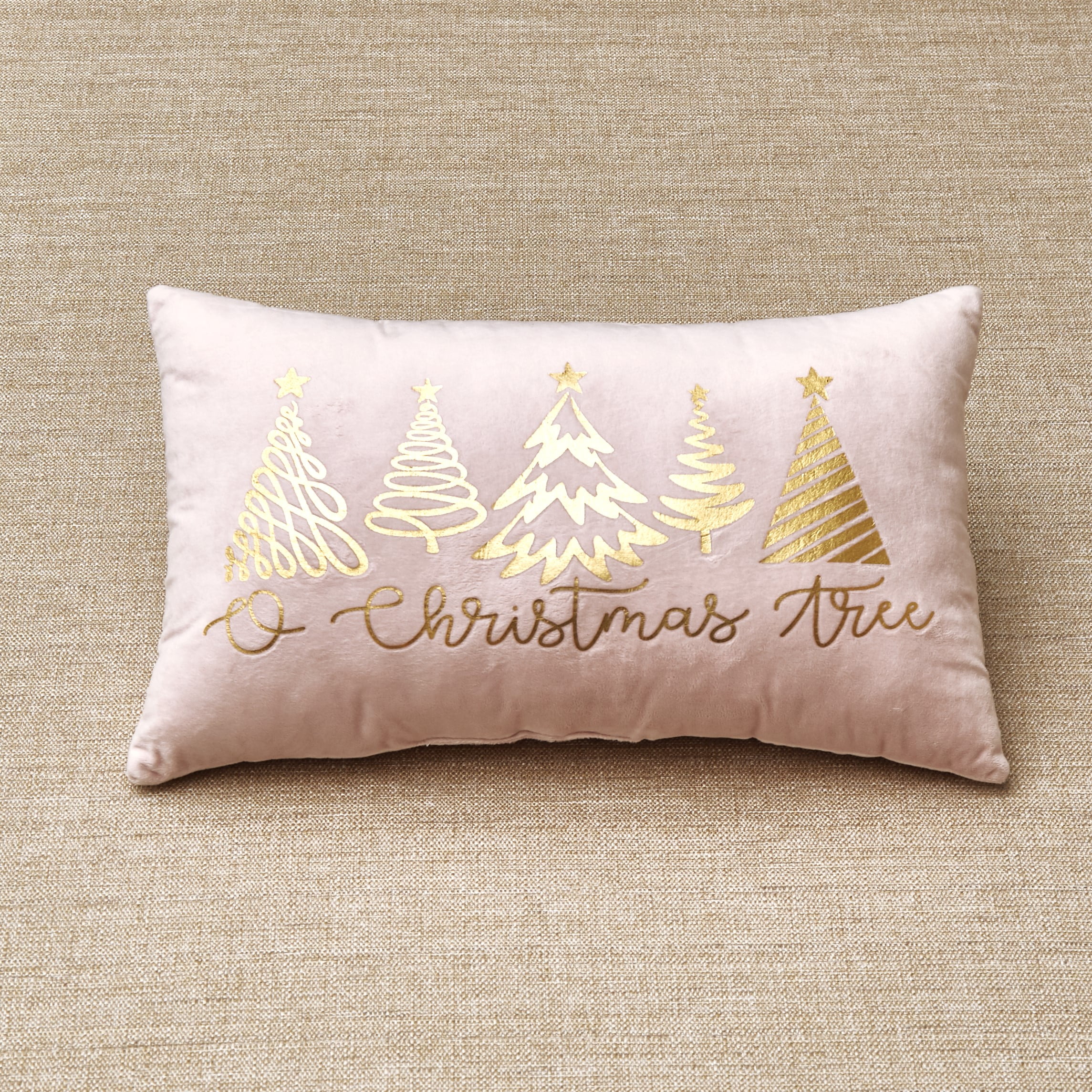 Christmas Lumbar Pillow
 O Christmas Tree Decorative Accent Lumbar Pillow with Holiday Motif