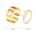 thumbnail image 4 of WDOplteas 2 Anillos Creativos Aleación Ajustable Unisex para Mujeres Y Hombres para Regalo (dorado), 4 of 9