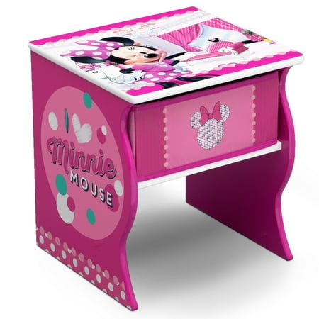 minnie mouse table side disney wood delta storage children