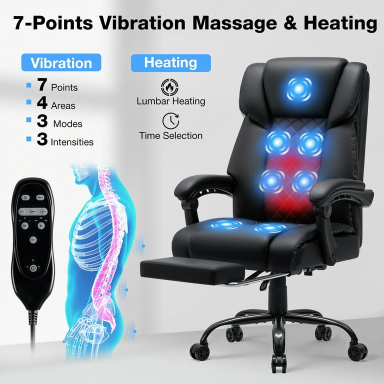 sgs executive office massage chair heated vibrating ergonomic computer chair Hbada X7 Smart Ergonomic Ventilated Massage Office Chair, Lumbar Back  Support main image 1