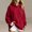 Red women hooded sweatshirt a1, variant on thefmos Women's Fall Winter Hooded Slit Pullover Tops Sweatshirts Loose Casual Hoodie Long Sleeve Tunic Blouses with Pocket Trendy Vacation Clothes, Green M