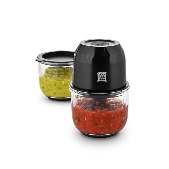 Toastmaster Hachoir sans fil 1 tasse, bols à découper en verre, noir, TM-10MCCN