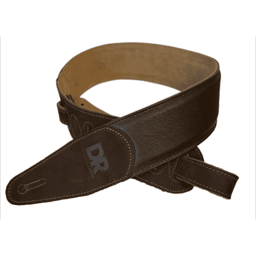DR Strings Butter-Soft Brown Padded Guitar or Bass Strap