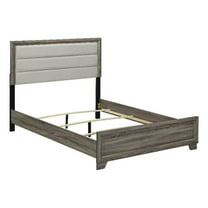 Wright 52-inch Upholstered California King Bed Brown Oak