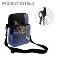 thumbnail image 5 of FUIALDOLG Peeking Tabby Cat Design Cell Phone Bag Case Stretch Polyester Crossbody Bag for Women, Lightweight Portable Crossbody Purse, 5 of 8