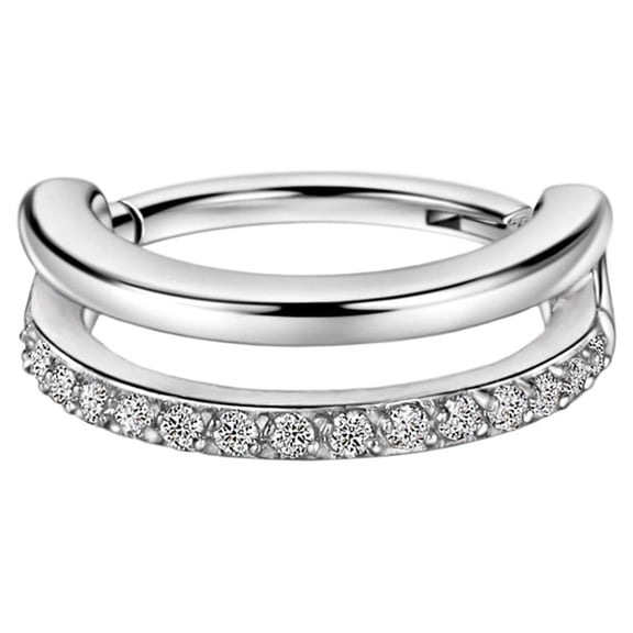 16g 12mm Conch Piercing Jewelry Cubic Zirconia CZ Conch Ring 16 Gauge Earrings for Women