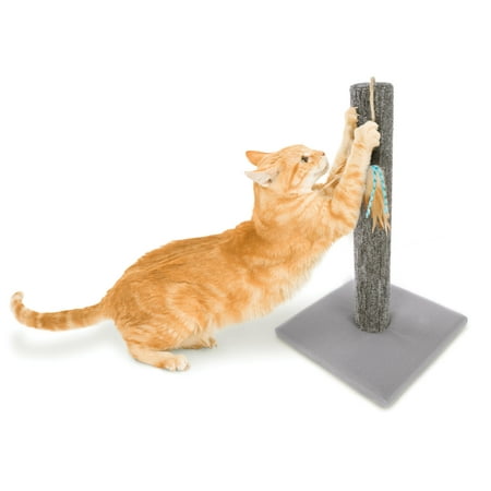 UPC: 0786306091330 | Simply Scratch Cat Scratch Post with Feather Cat Toy – Carpet