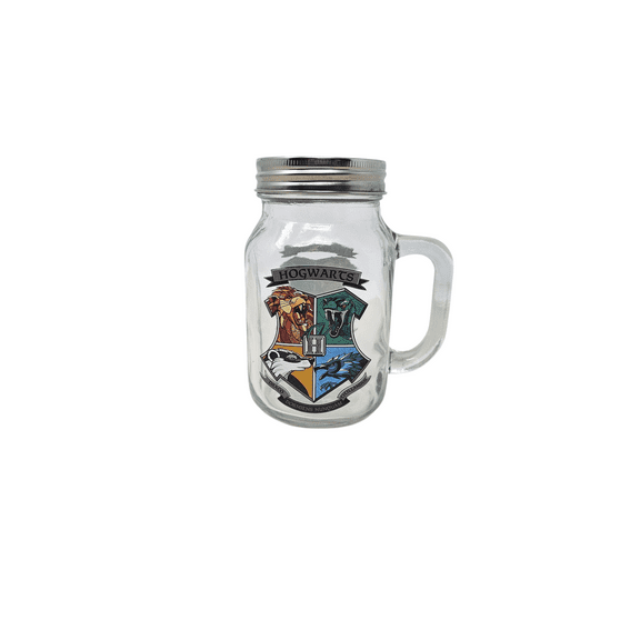 Harry Potter Hogwarts 21oz Glass Jar with Handle