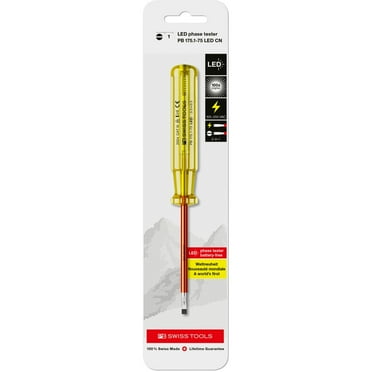 PB Swiss PB 175.1-75 LED CN 100-250 VAC Phase Tester & Slotted Screwdriver