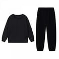 thumbnail image 3 of 2 Piece Lounge Set Women Oversized Sweater Vintage Cable Knit Long Sleeve Women Heavy Crewneck Pullover Pants Set Soft Sweatshirts and Pants Set Cozy Casual Loose Workout Two Piece Set, 3 of 9