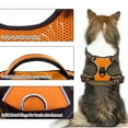 thumbnail image 4 of Dog Harness for Large Dogs, No Pull Pet Harness with 2 Leash Clips, Adjustable Soft Padded Dog Vest Handle, Reflective No Choke Pet Vest Harness, Orange, L, 4 of 7