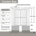 thumbnail image 3 of OVZME Olivia Crushed White Sheer Curtains 63 inches Length 4 Panels Set, Rod Pocket Light Flitering Semi Sheer Window Drapes for Living Room/ Bedroom, W40"xL63", 3 of 6